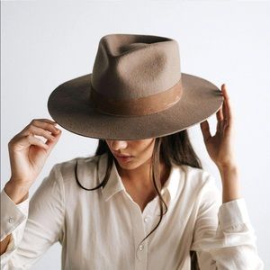 GIGI PIP Brown Wide-Brim Hat